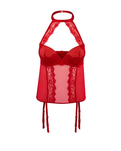 Adore Me Shelly Bustier In Dark Red