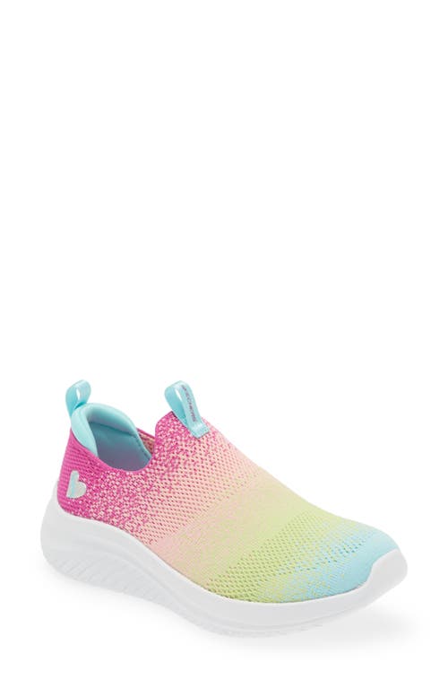 Skechers Kids' Ultra Flex 3.0 Washable Slip-on Sneaker In Aqua/multi