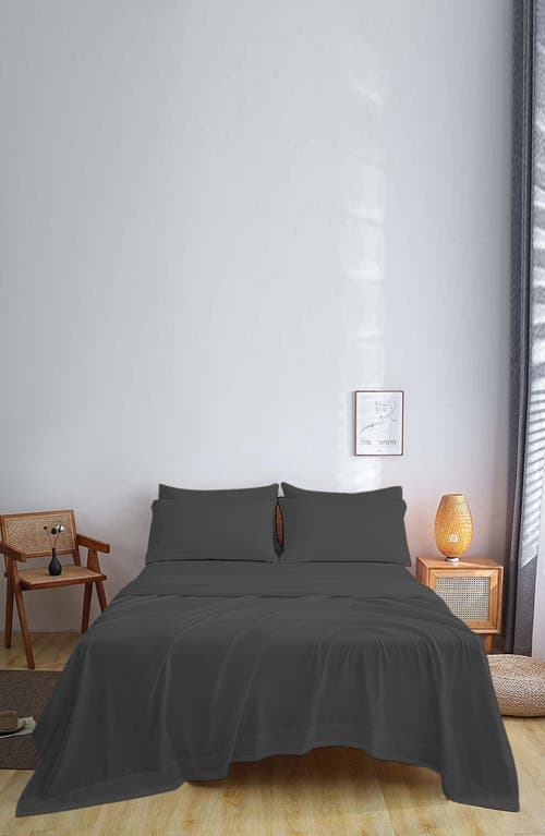 Luxury Home Brushed Microfiber Sheet Set In Gray