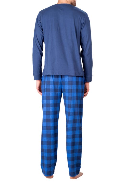 Sleephero Pajamas In Navy And Navy Buffalo Check