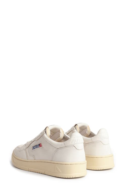 Shop Autry Medalist Low Sneaker In Goat/goat White