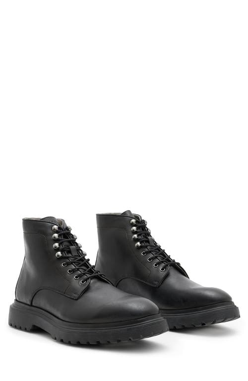 Shop Allsaints Nidd Lace-up Boot In Black/black