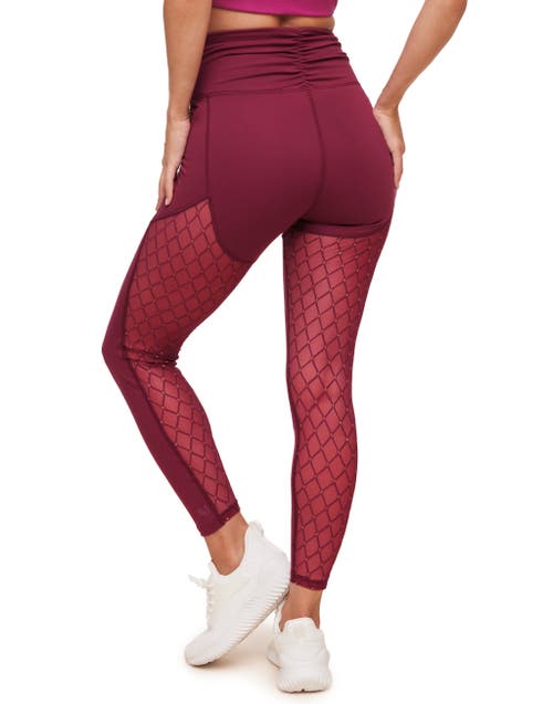 Shop Adore Me Lotus Lotus 7/8 High Rise Legging In Dark Red