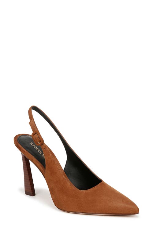 Veronica Beard Callie Pointed Toe Slingback Pump In Caramel