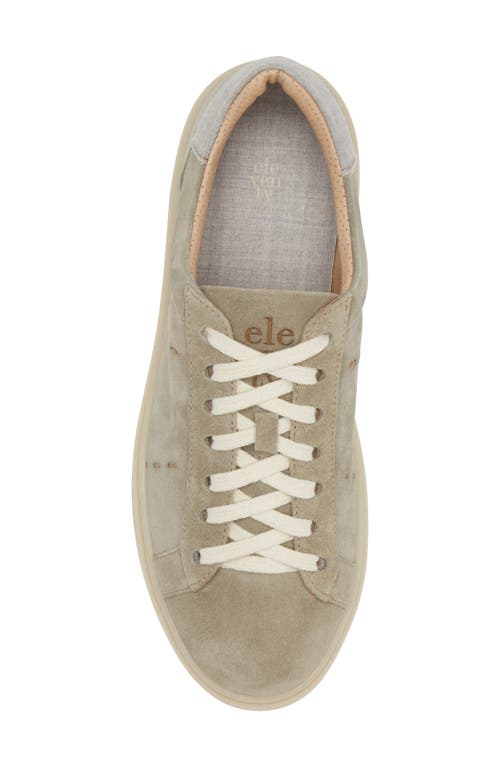 Eleventy Suede Low Top Sneaker In Green