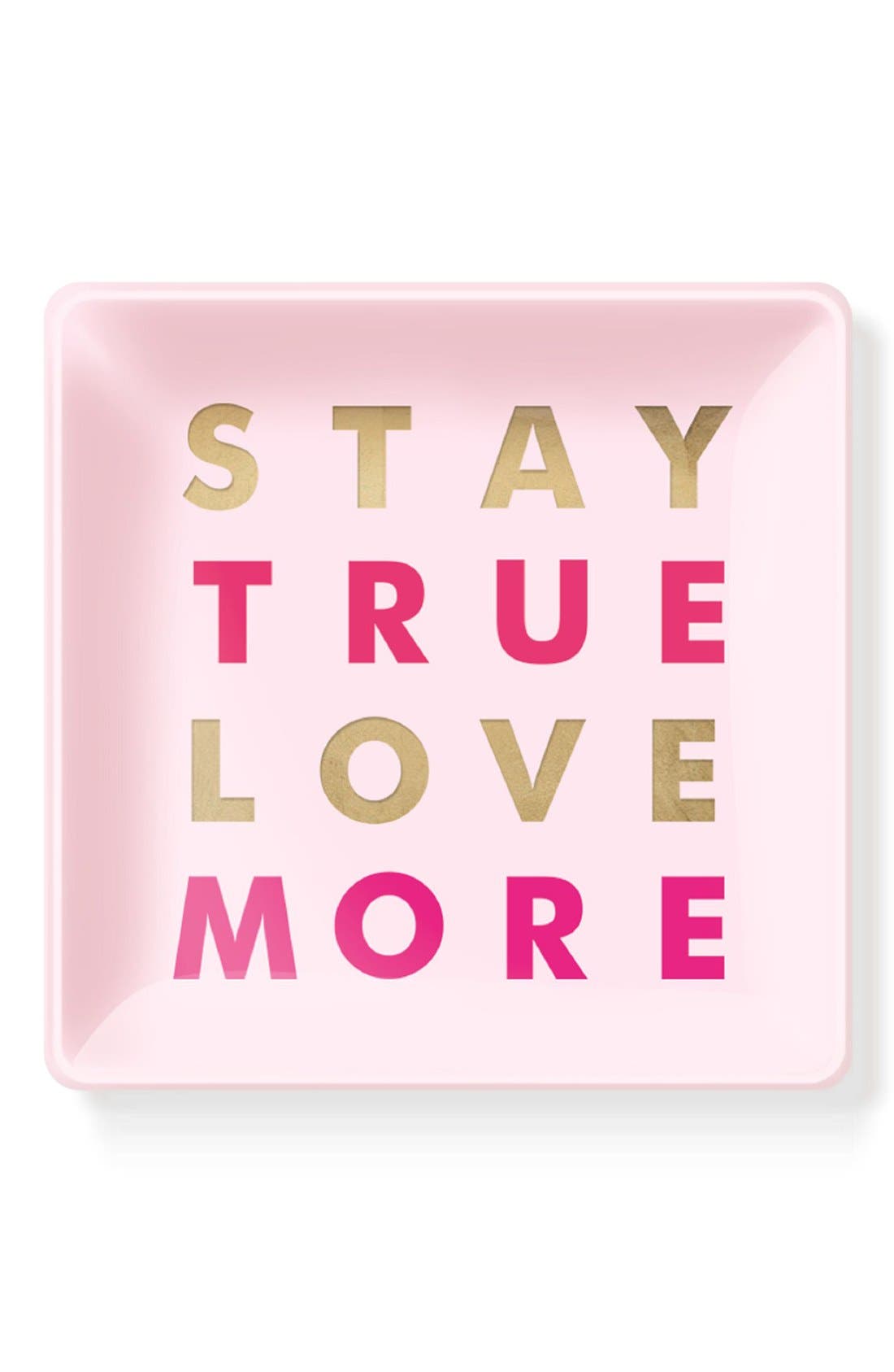 Fringe Studio 'Stay True Love More' Glass Trinket Tray Nordstrom