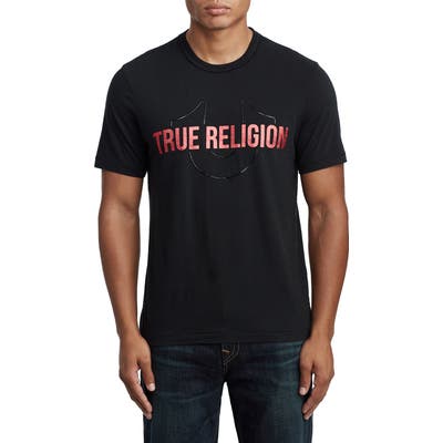 True Religion Brand Jeans True Gel Print T-Shirt, Black