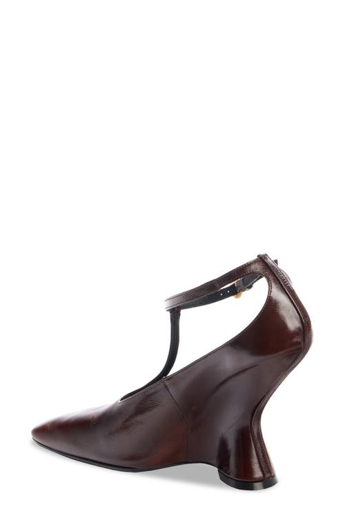 Shop Dries Van Noten Dented Wedge Pump In Dark Brown