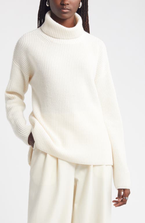 NORDSTROM NORDSTROM WOOL & CASHMERE RIB TURTLENECK SWEATER 