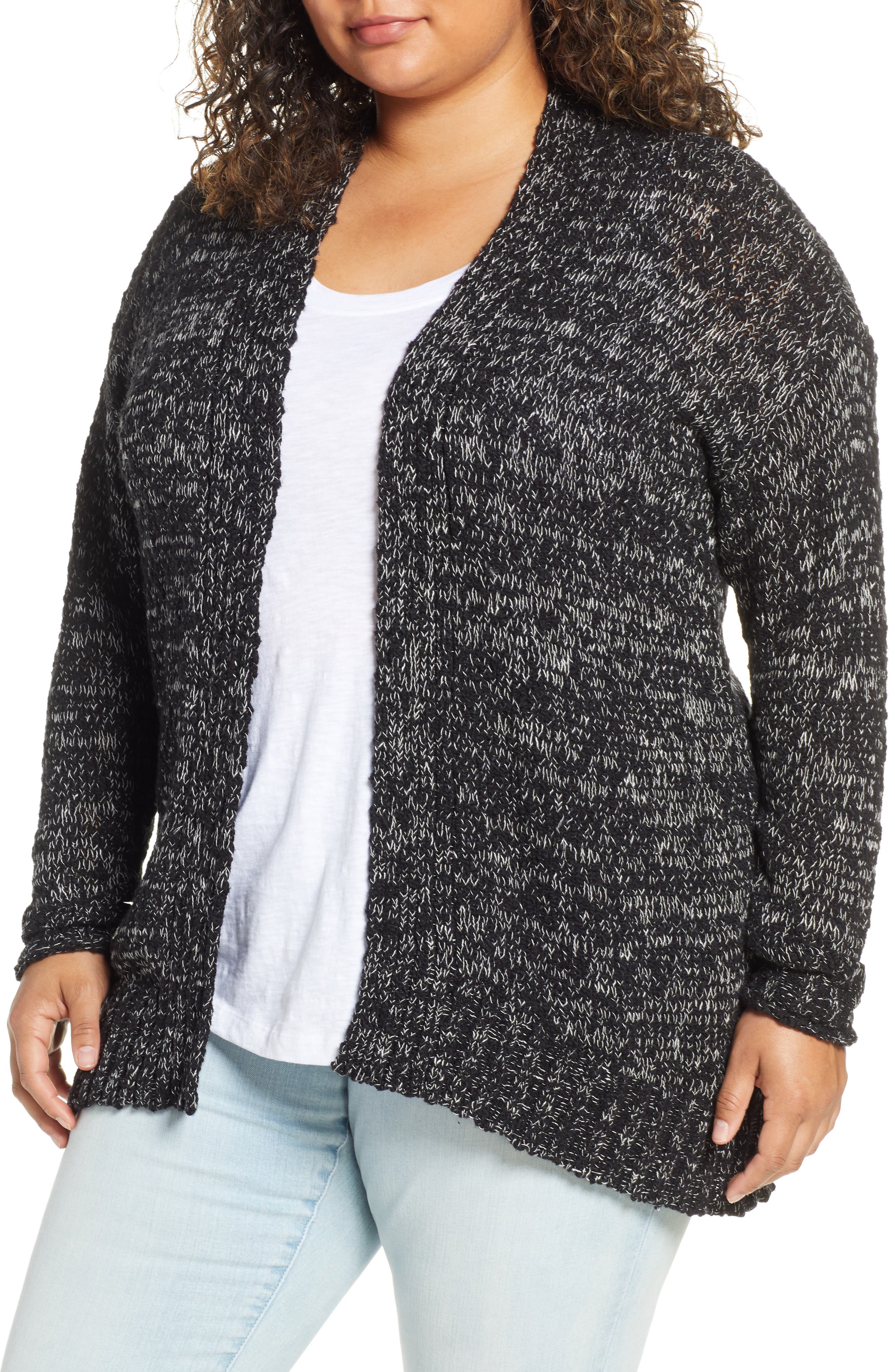 Plus Size Caslon Easy Open Cardigan