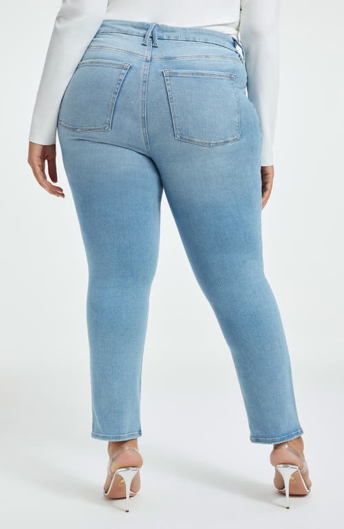 GOOD AMERICAN GOOD AMERICAN ALWAYS FITS GOOD CLASSIC STRAIGHT LEG JEANS 