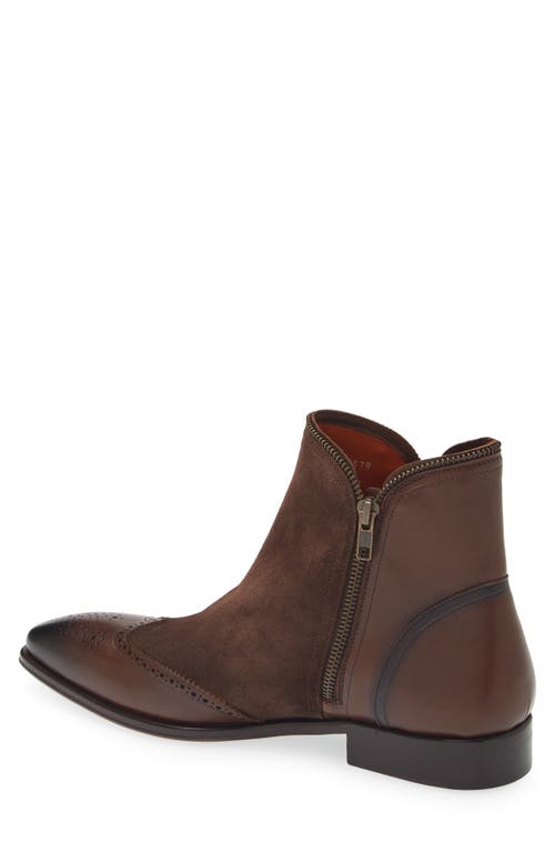 Mezlan Camilleri Wingtip Ankle Boot In Brown