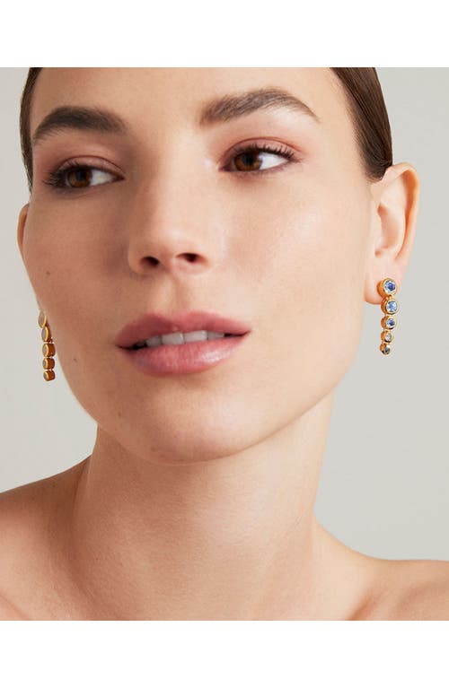 Dean Davidson Signature Statement Drop Earrings In Yellow Gold/moonstone