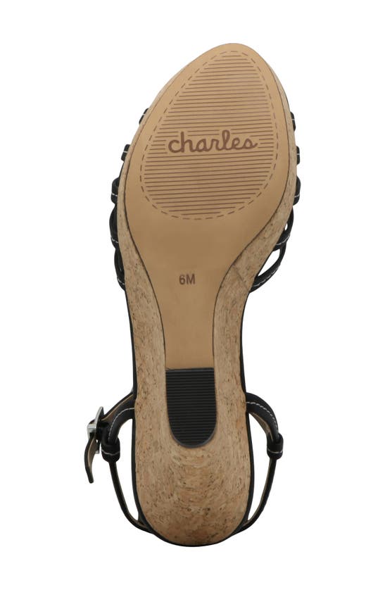 Shop Charles By Charles David Lulu Ankle Strap Platform Wedge Sandal In Black