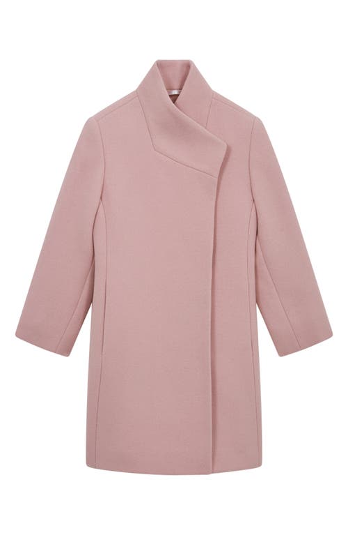 Reiss Kids' Mia Wool Blend Trench Coat in Pink