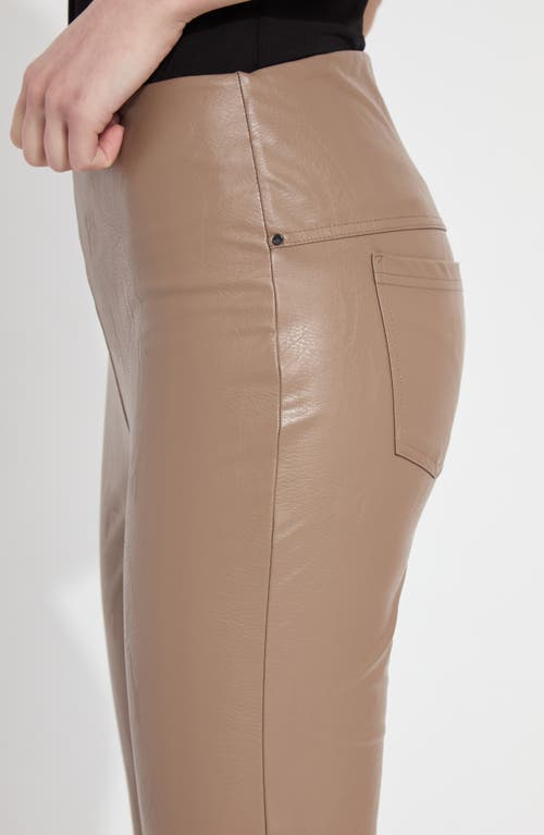 Shop Lyssé Katherine Faux Leather Toothpick Leggings In Taupe