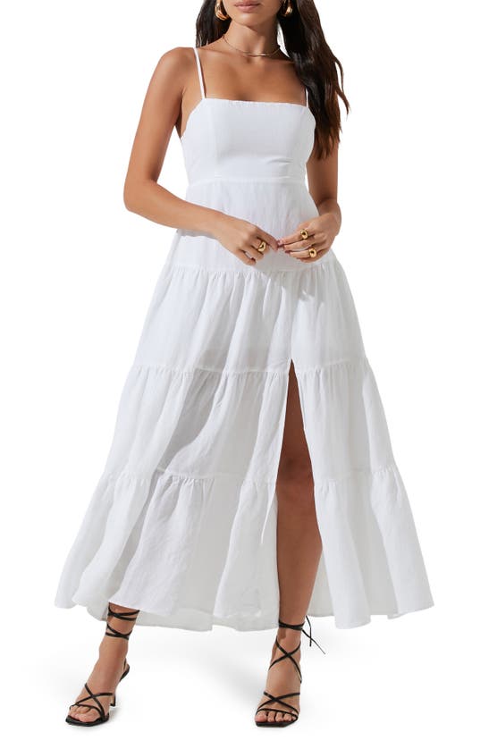 Astr Temecula Tiered Dress In White