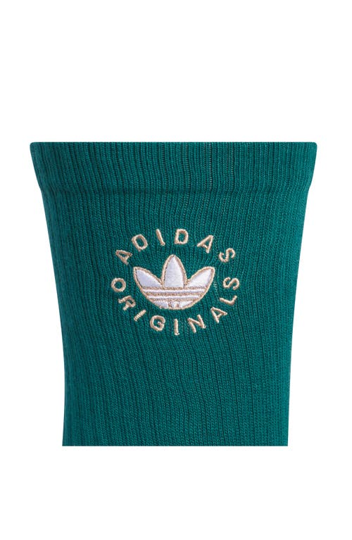 Shop Adidas Originals Energy Assorted 3-pack Crew Socks In Teal/beige/wonder White