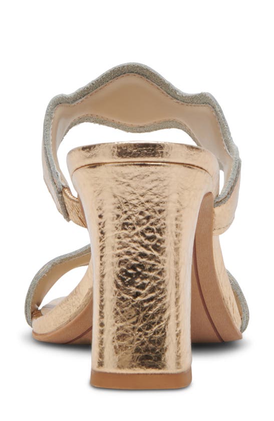 Shop Dolce Vita Ilva Slide Sandal In Gold Distressed Leather