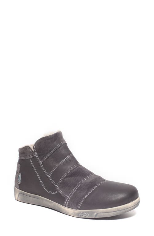 Accalia Wool Lined Ankle Boot in Velvet Dark Grey