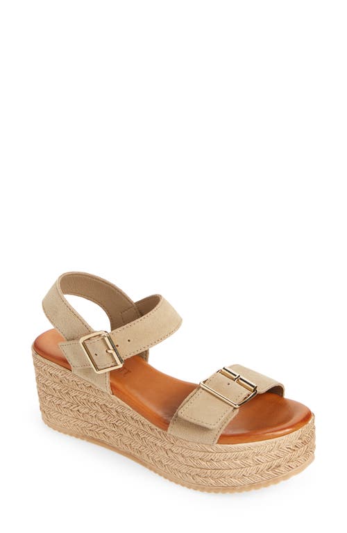 Betsy Espadrille Wedge Sandal in Sabbia Suede