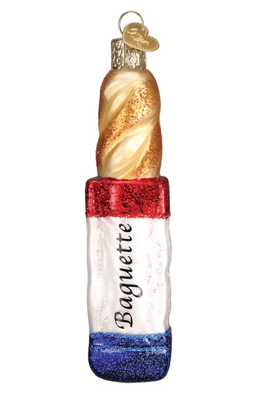 Old World Christmas Baguette Glass Ornament In Beige/red/white