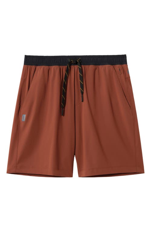 Shop Rhone Pursuit 7-inch Unlined Training Shorts In Cinnamon/black