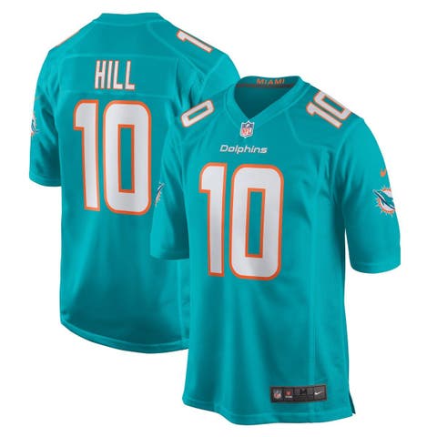 Tyreek Hill Miami Dolphins Women's Orange Distressed Name & Number