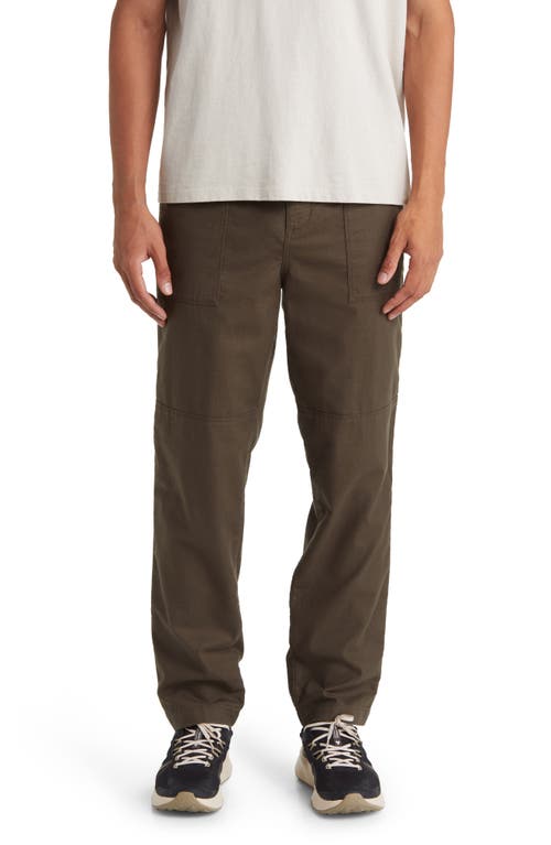 Relaxed Fit Cotton Pants in Brown Wren