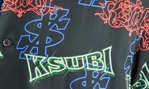 Shop Ksubi Glow Resort Camp Shirt In Black Multi