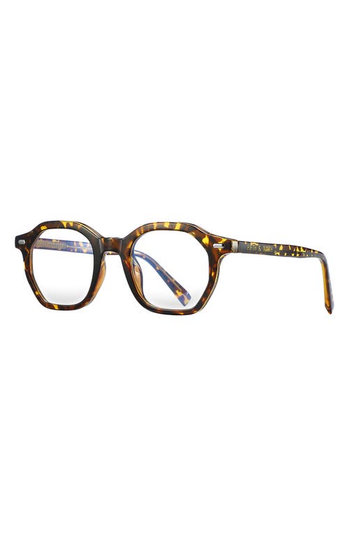 Fifth & Ninth Cameron 48mm Round Blue Light Blocking Glasses In Torte/clear