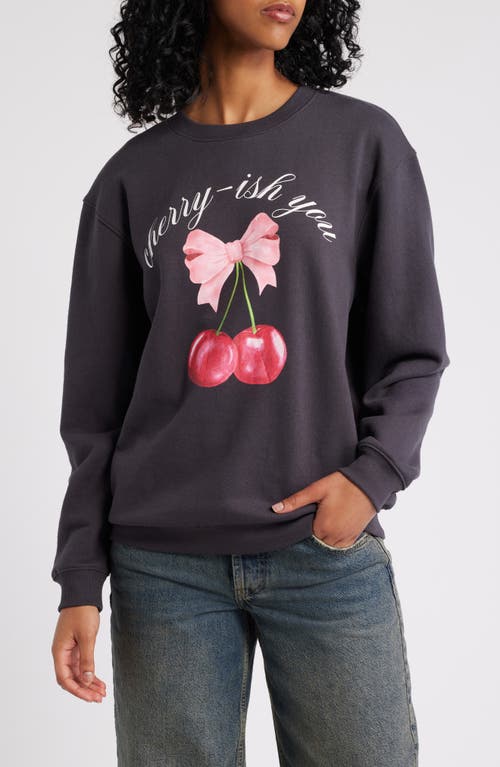 Shop Vinyl Icons Cherry-ish Graphic Sweatshirt In Phantom