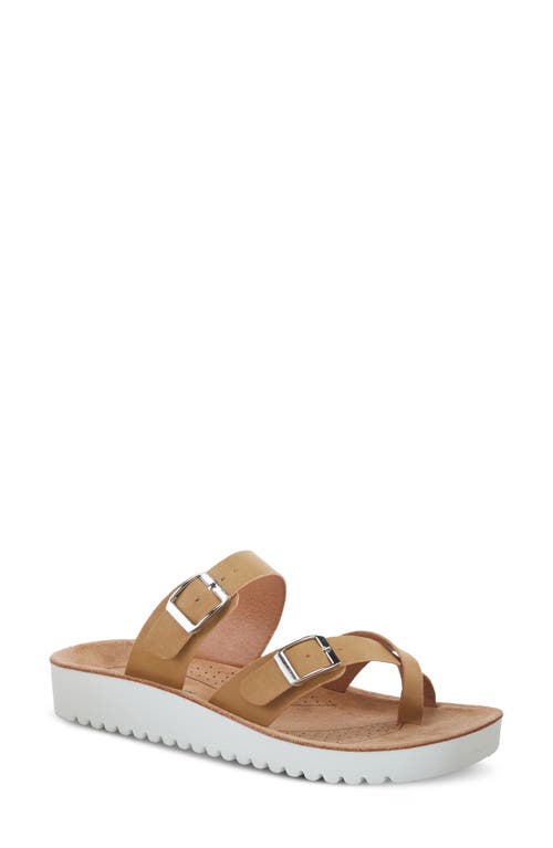 Flexus By Spring Step Bayside Wedge Slide Sandal In Brown