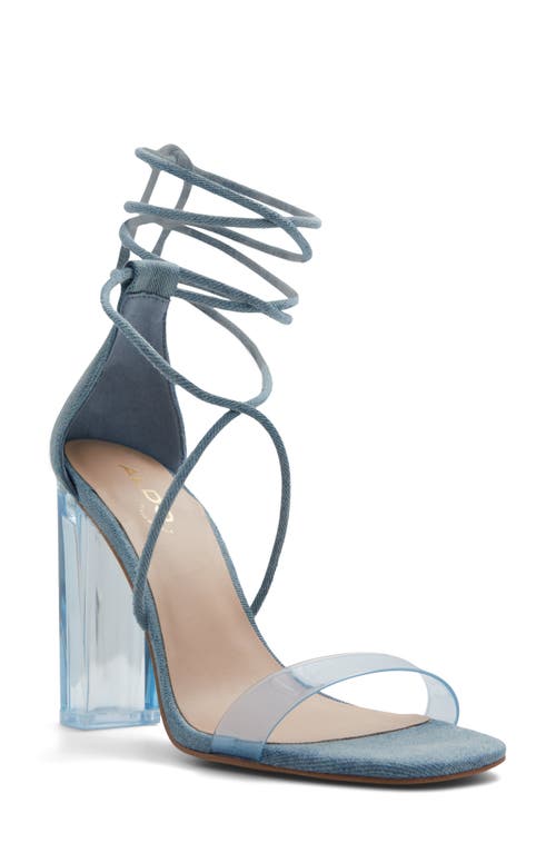 ALDO Onardonia Ankle Wrap Sandal Medium Blue at Nordstrom,