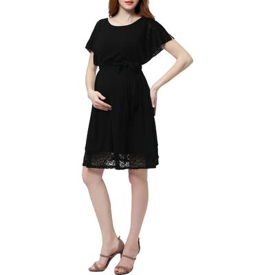 Kimi And Kai Alison Lace Trim Maternity Dress