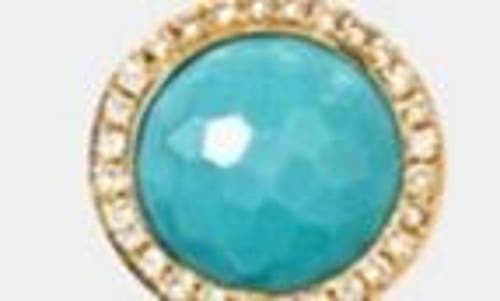Ippolita 18k Yellow Gold Lollipop Turquoise Mini Pendant Necklace With Pave Diamonds, 18 In Yellow Gold/turquoise