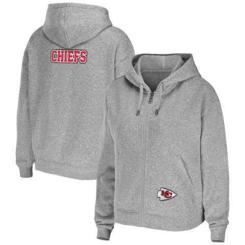 Women's Wear by Erin Andrews Heathered Gray Buffalo Bills Team Full-Zip Hoodie in Heather Gray