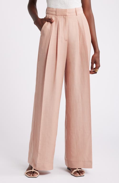 Shop Nordstrom Pleated Wide Leg Pants In Beige Tuscany