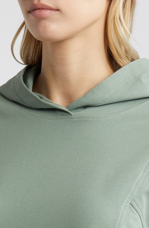 Shop Caslonr Caslon(r) Pleat Sleeve Hoodie In Green Dune