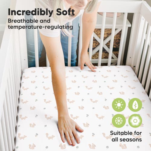 Keababies Isla Fitted Mini Crib Sheets In Nibbles/bruce