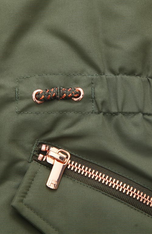 Rokka&rolla Kids' Parka Jacket With Insulated Hood In Olive