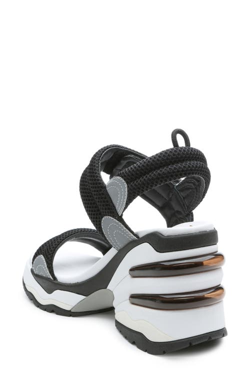 Ash Cosmos Sandal In Black/silver/black