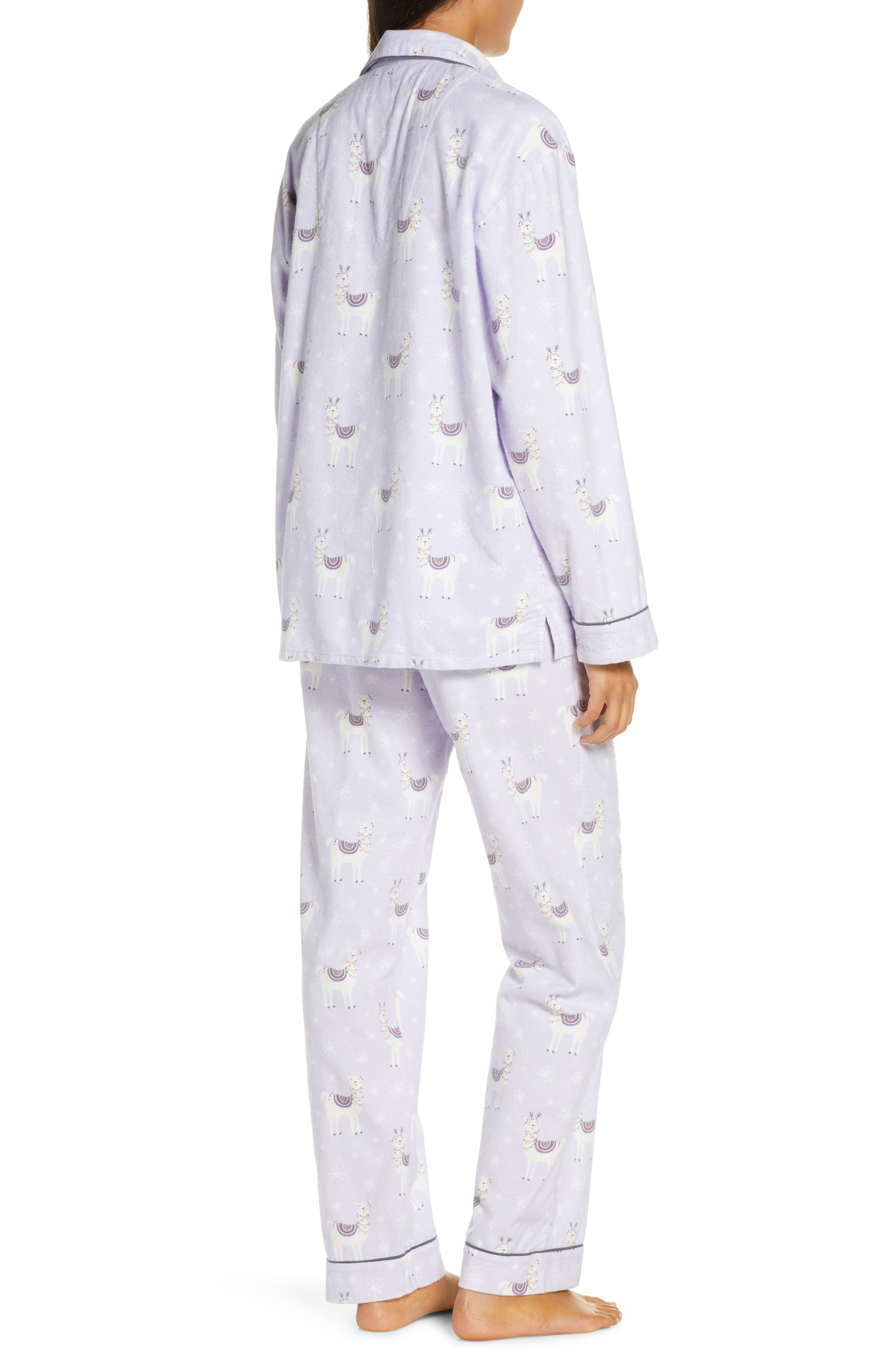 PJ SALVAGE Print Flannel Pajamas Nordstrom Rack