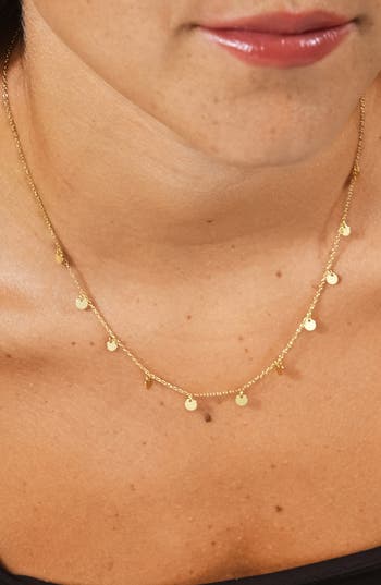 STERLING FOREVER STERLING FOREVER STERLING SILVER DISK CHARM NECKLACE