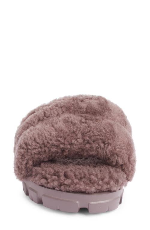 Shop Ugg(r) Cozetta Curly Genuine Shearling Slide Slipper In Thundercloud