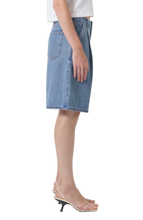 Agolde Ellis Denim Trouser Shorts In Baffle