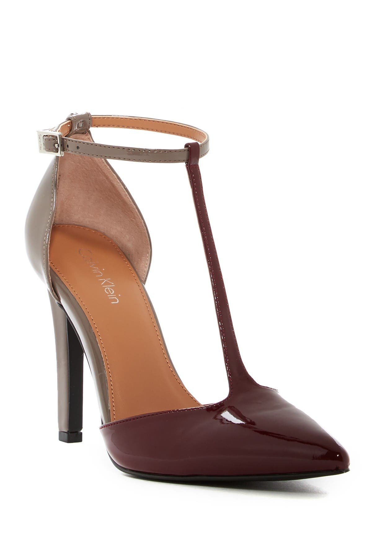 calvin klein t strap heels