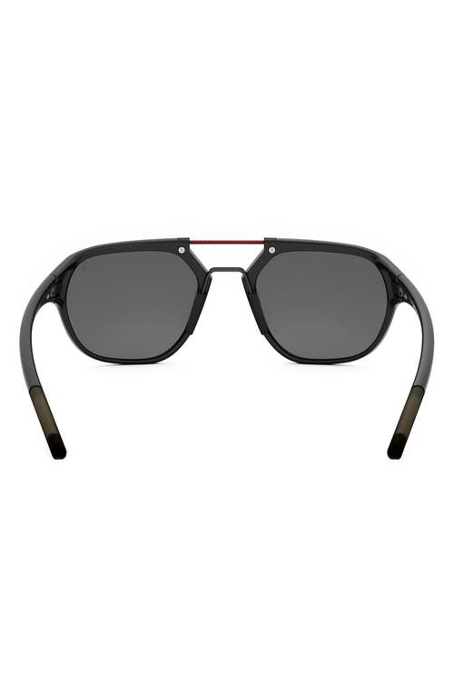Tag Heuer Line 53mm Polarized Pilot Sunglasses In Black/smoke Polarized