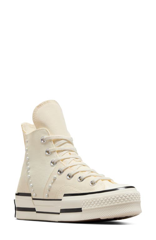 Converse Chuck Taylor All Star 70 Plus High Top Sneaker Egret/Black at