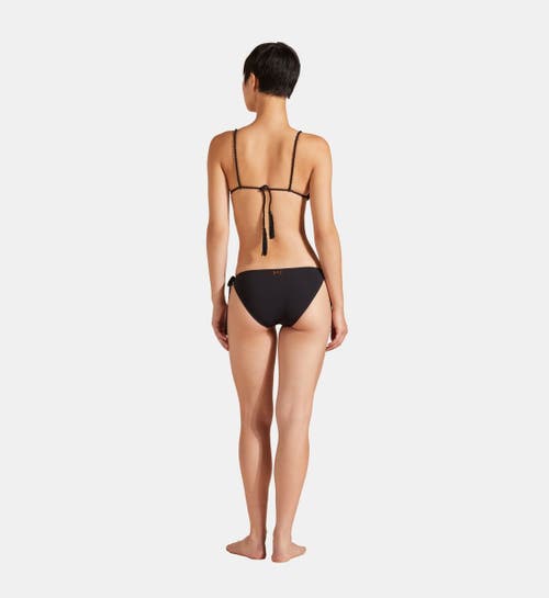 Vilebrequin Tresses Rope Mini Brief Bikini Bottom In Noir